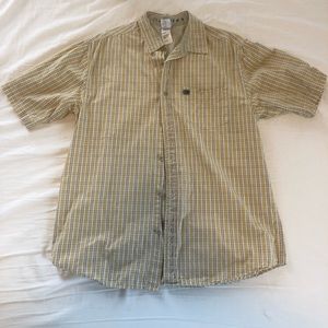 Men’s Yellow North Face Casual Button Down